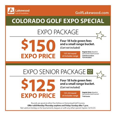 Golf Lakewood's Colorado Golf Expo Special 